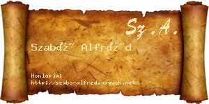 Szabó Alfréd névjegykártya