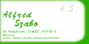 alfred szabo business card